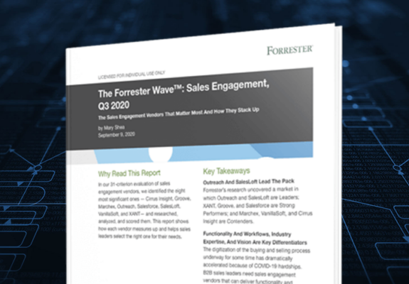 Forrester Sales Engagement Report Cover