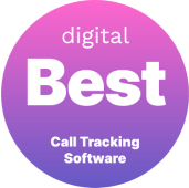 Best Digital Call Tracking Software Award badge